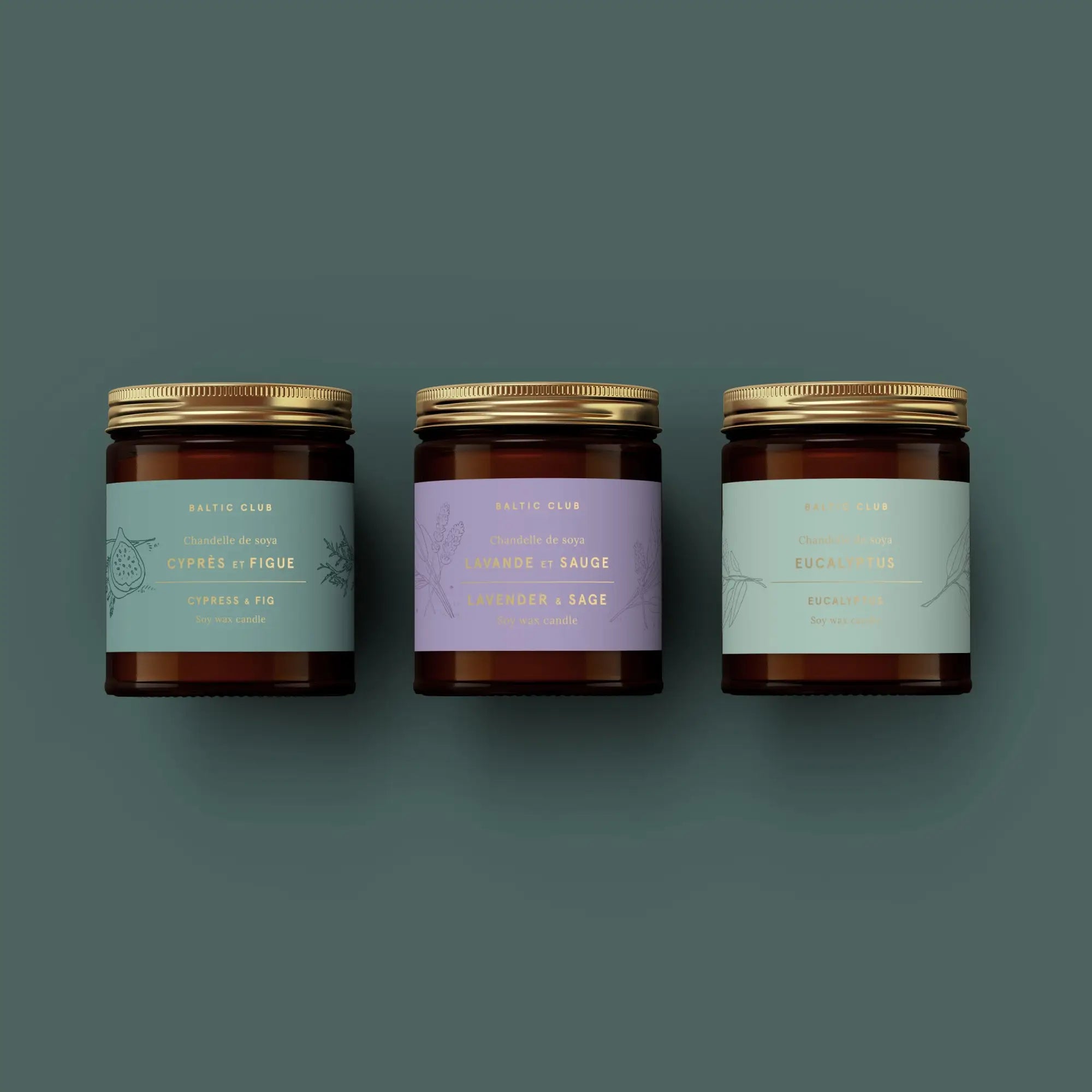 3 Candles Gift Box Set | Botanical | The Baltic Club