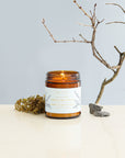 Chandelle Ambre et Bois Flotté