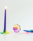 Daisy Duotone Acrylic Candlestick holder