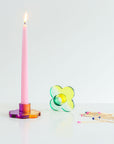 Daisy Duotone Acrylic Candlestick holder