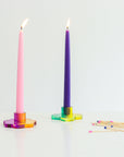Daisy Duotone Acrylic Candlestick holder