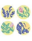 Absorbent Ceramic Coasters Set - Lagoon