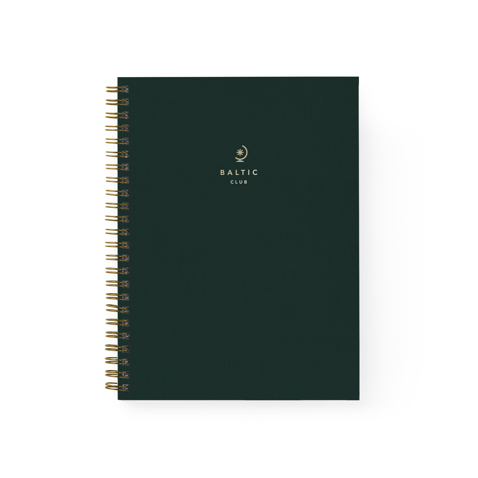 Phthalo Green Cloth Spiral Notebook
