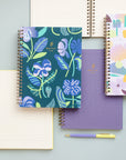 Phthalo Green Cloth Spiral Notebook