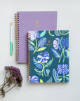 Violet Spiral Cloth Notebook