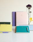Phthalo Green Cloth Spiral Notebook