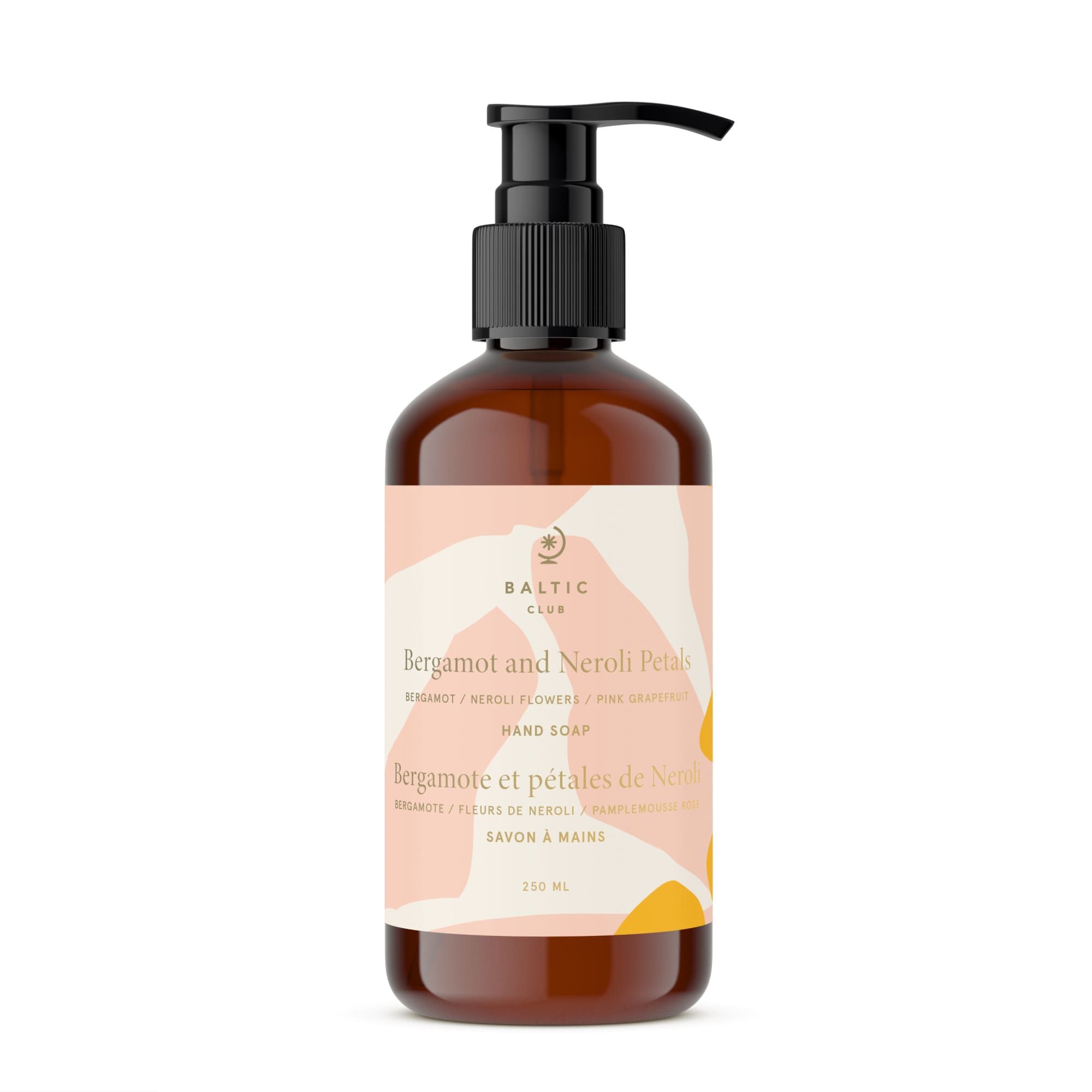 Bergamot and Neroli Petals liquid hand soap bottle