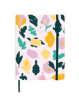 Agenda 2026 élégant à couverture florale pastel avec élastique vert sur fond blanc