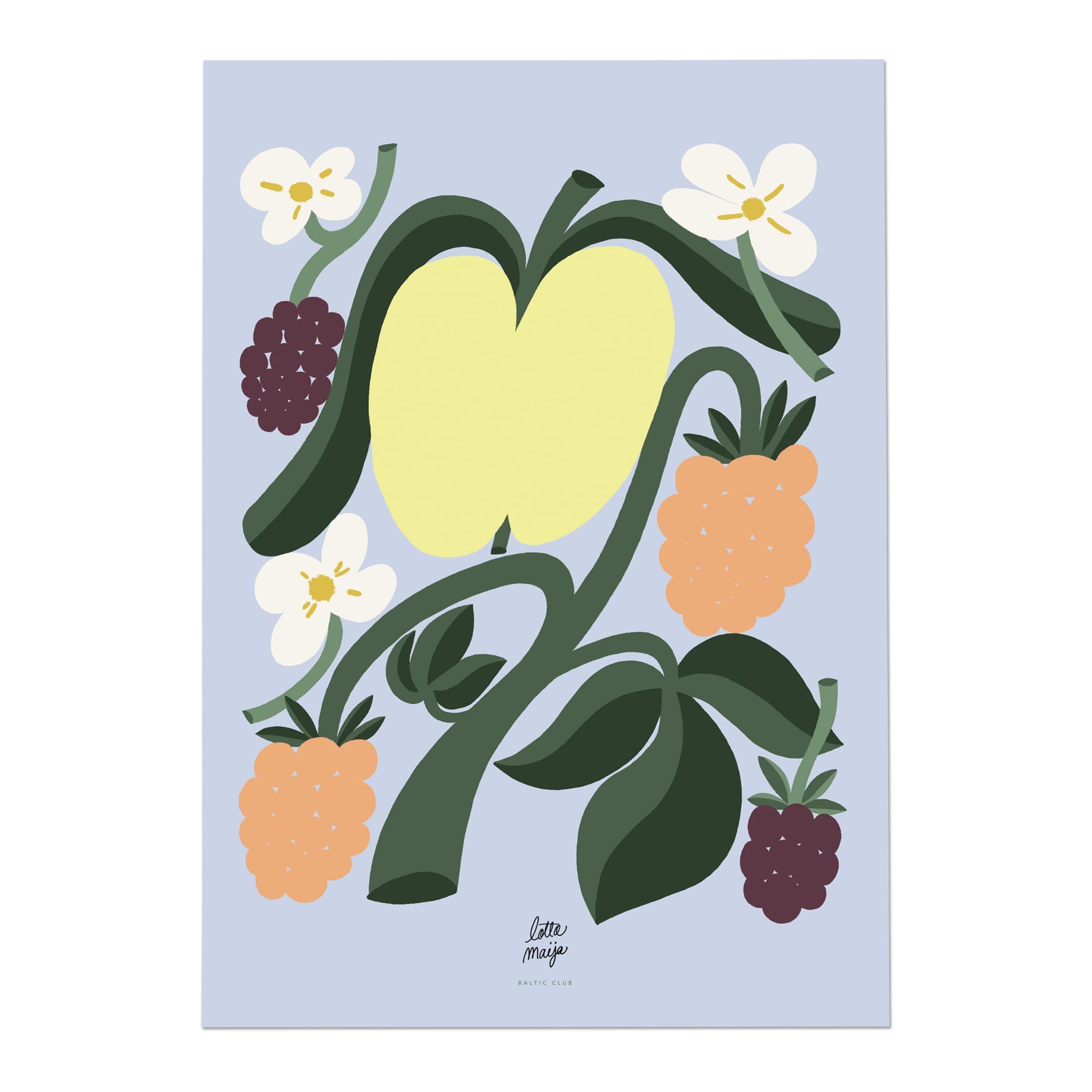 The Apple Art print from artist Lotta Maija, for the Baltic Club