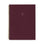 The front of the large burgundy cloth-covered spiral notebook by the Baltic Club