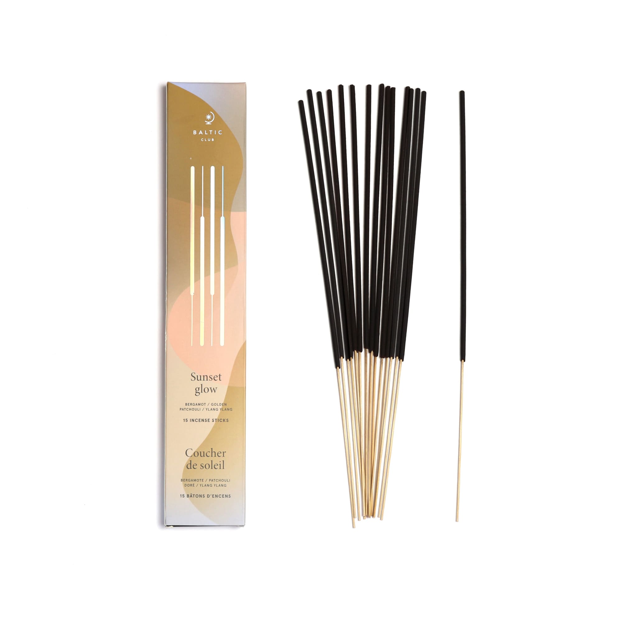 Sunset Glow Incense Sticks box of 15, seen from above