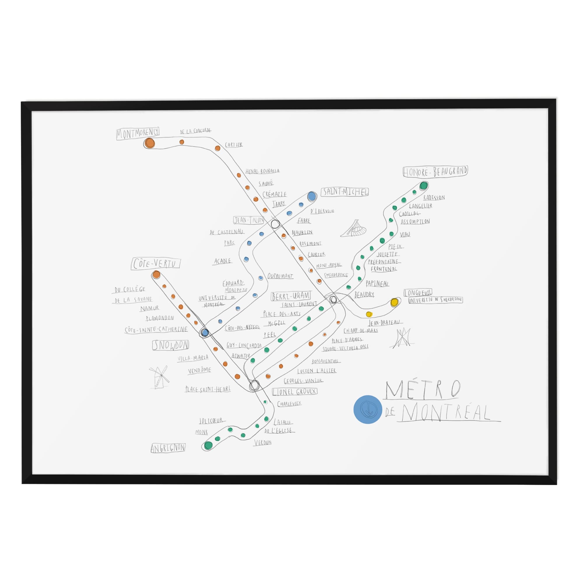 Montreal Metro Art Print | The Baltic Club