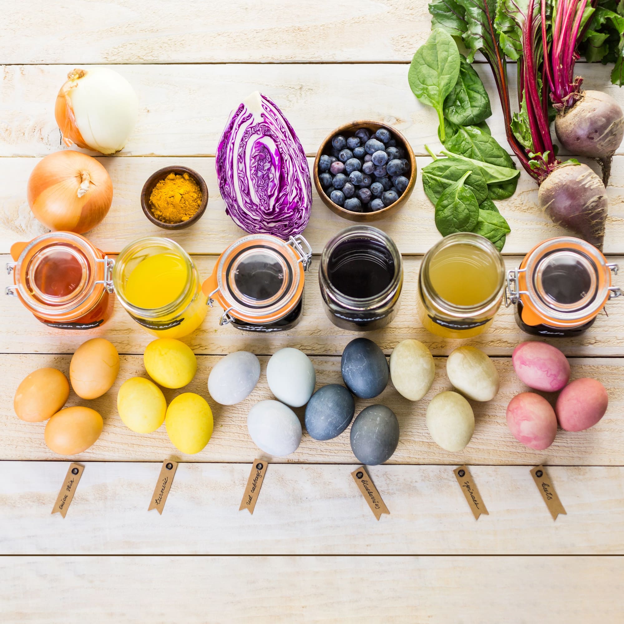 Colours of natural dye with food