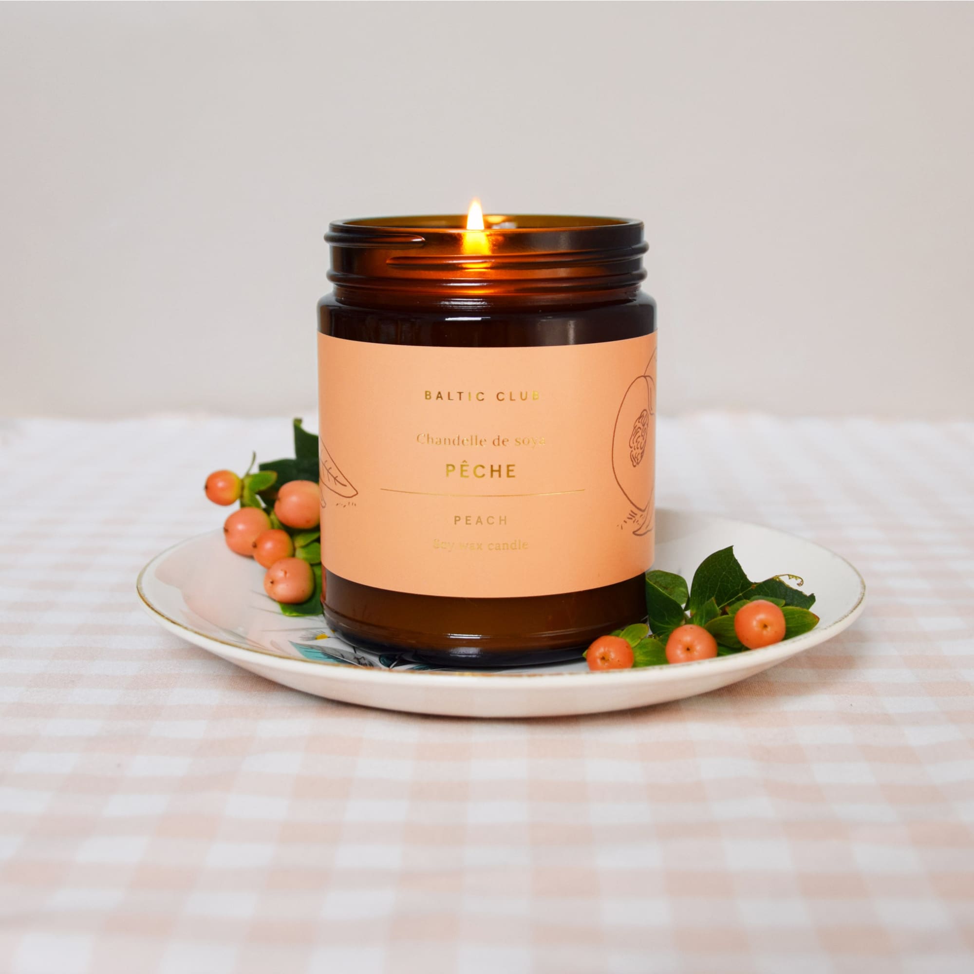 Peach Soy Candle | The Baltic Club