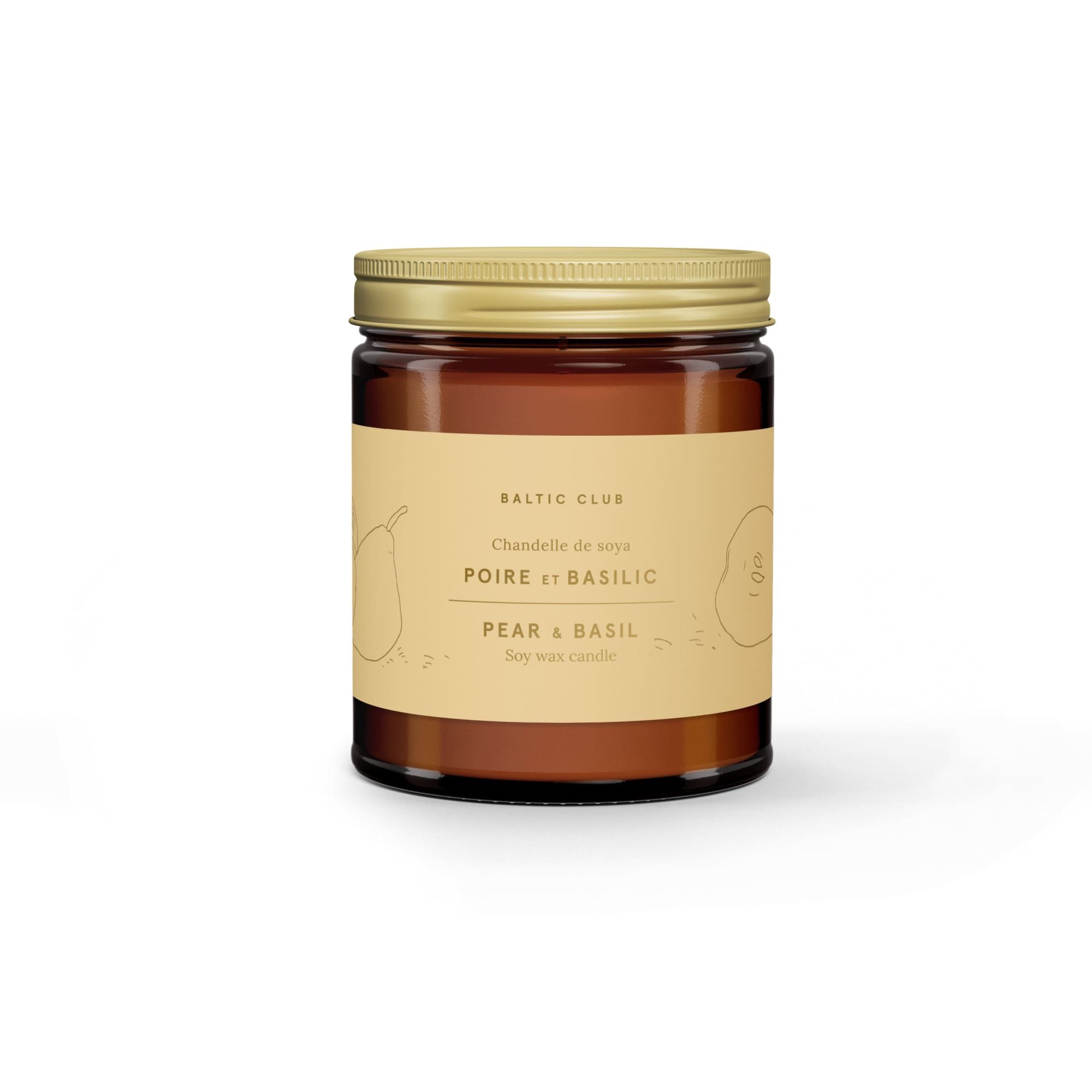 Pear & Basil Soy Candle | The Baltic Club