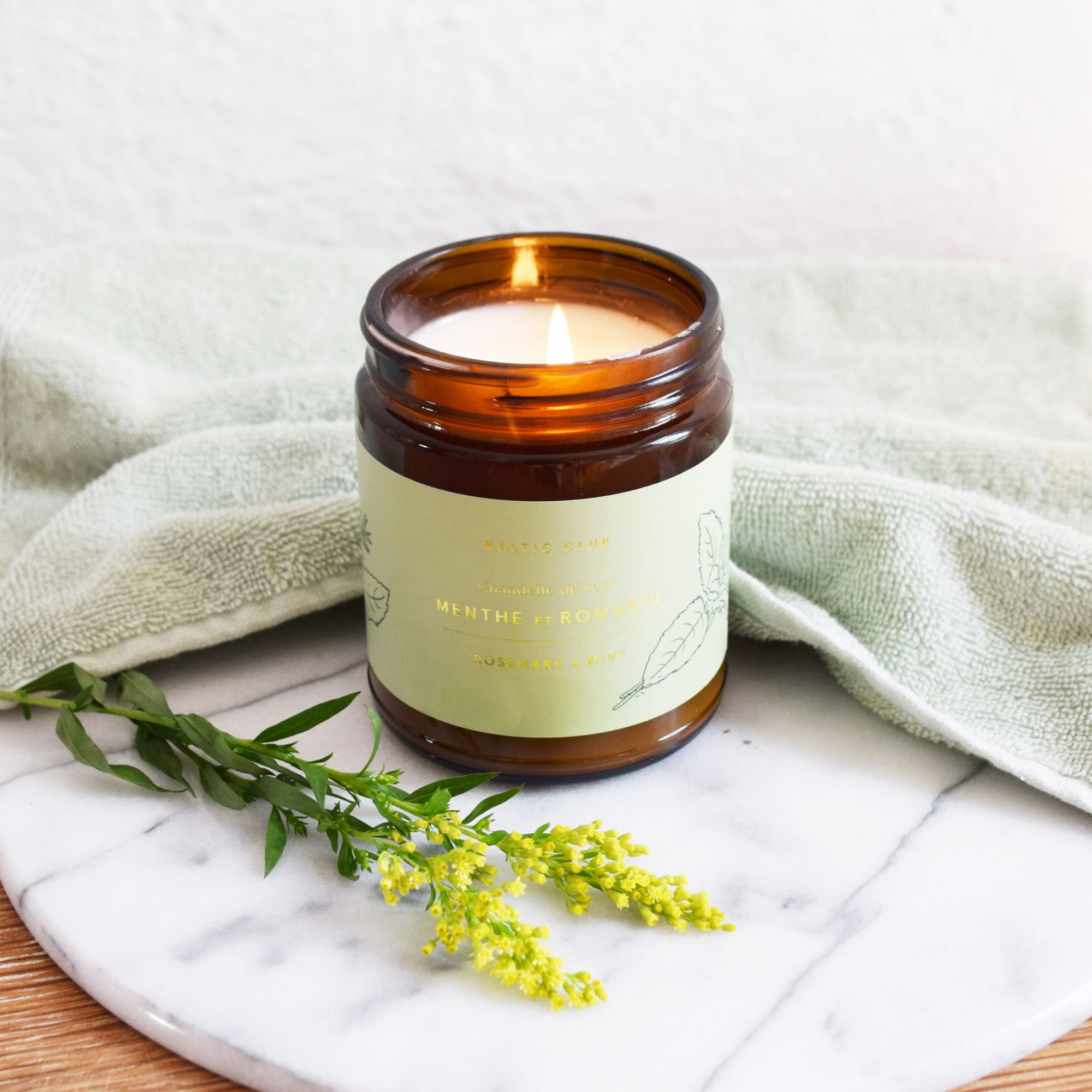 Rosemary & Mint Soy Candle | The Baltic Club