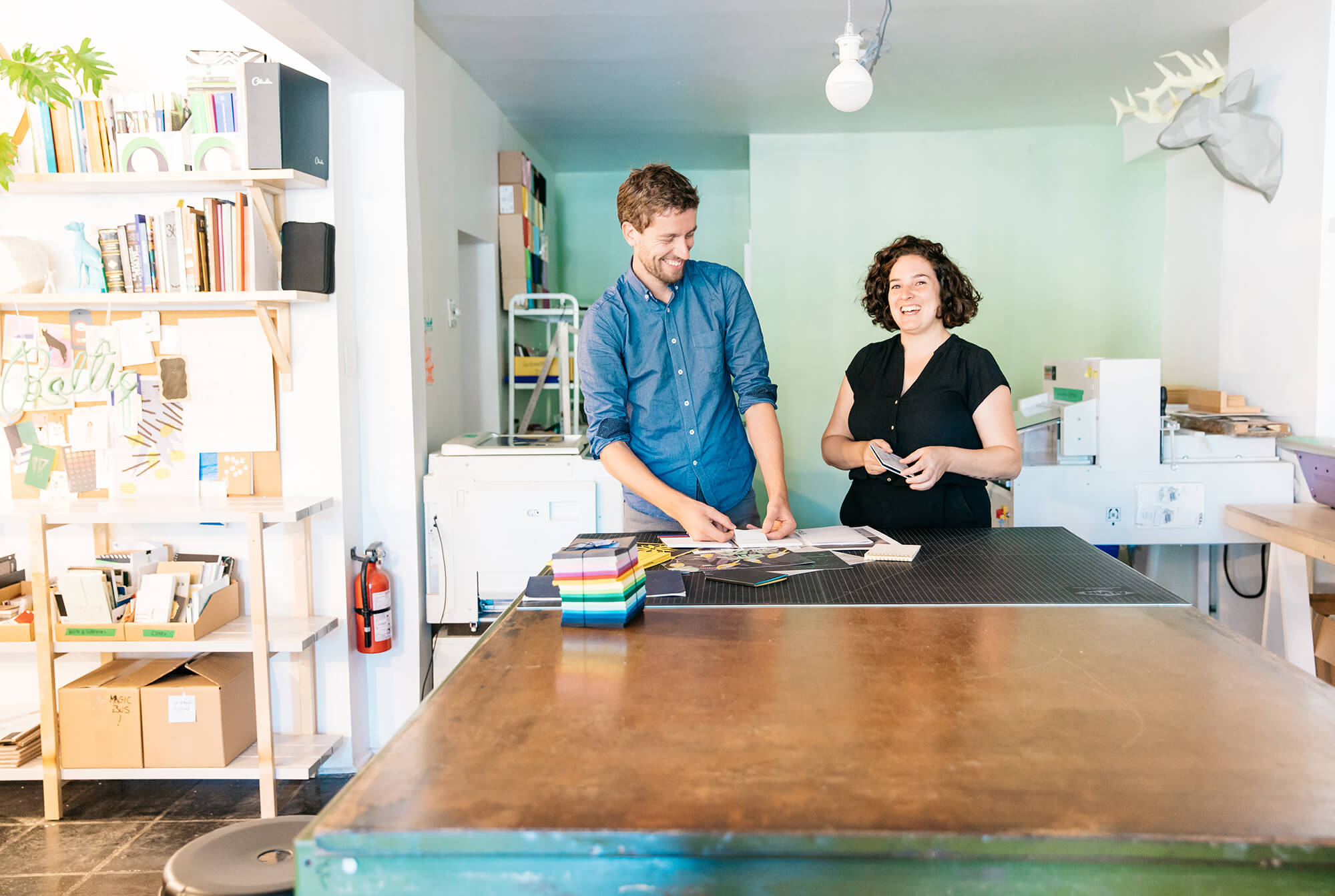 Brice Salmon and Melanie Ouellette co-founders of Baltic Club in their creative studio