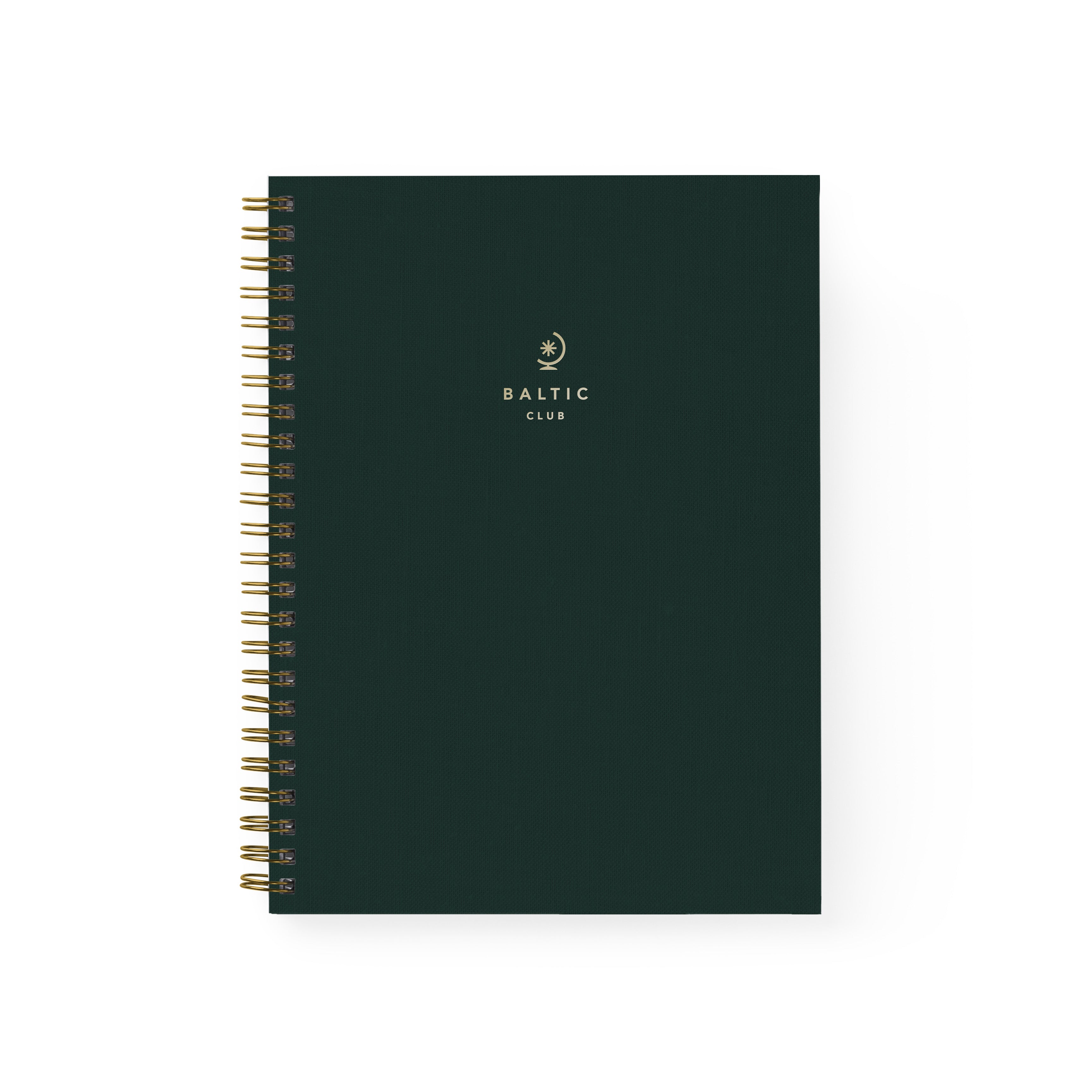 Phthalo Green Cloth Spiral Notebook