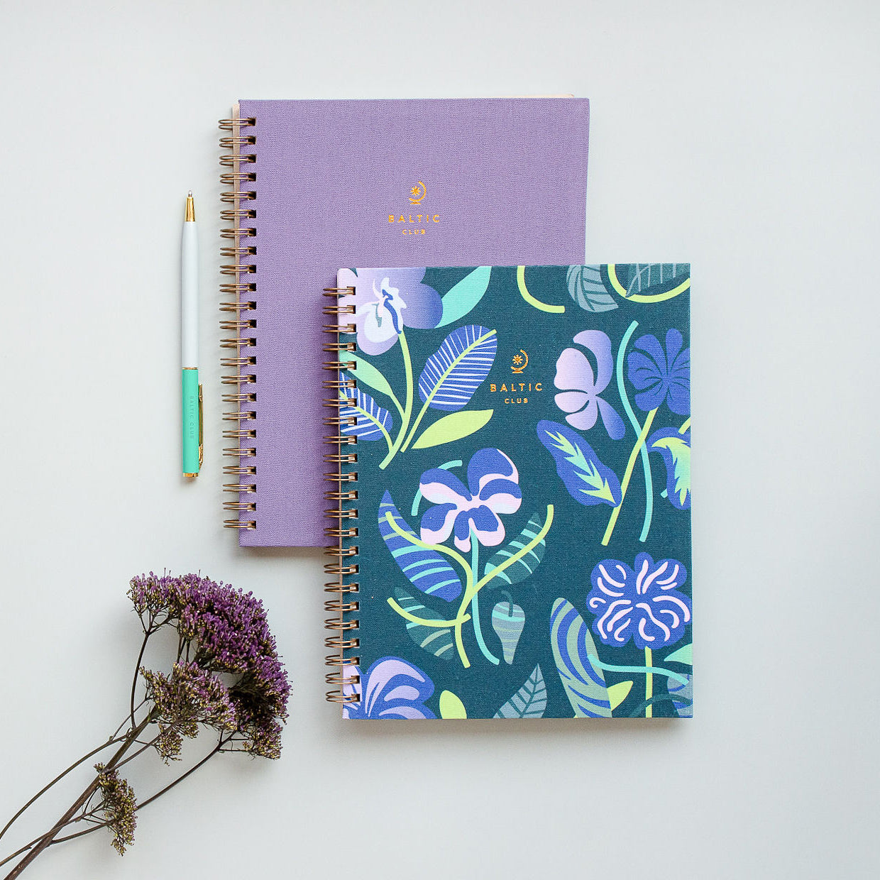 Violet Spiral Cloth Notebook
