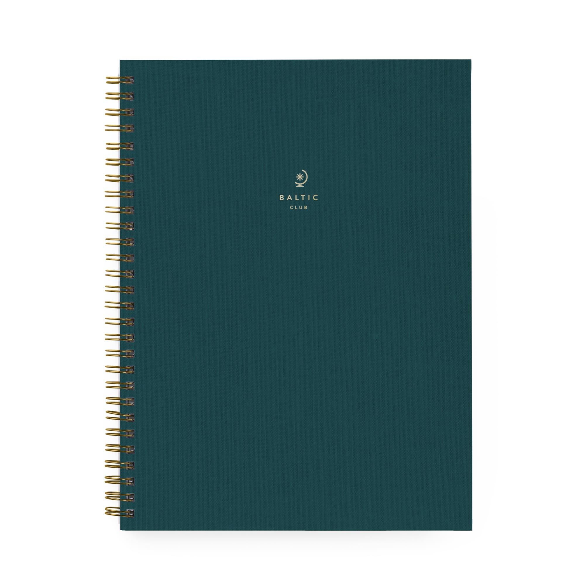 Large Emerald Cloth Spiral Notebook | The Baltic Club