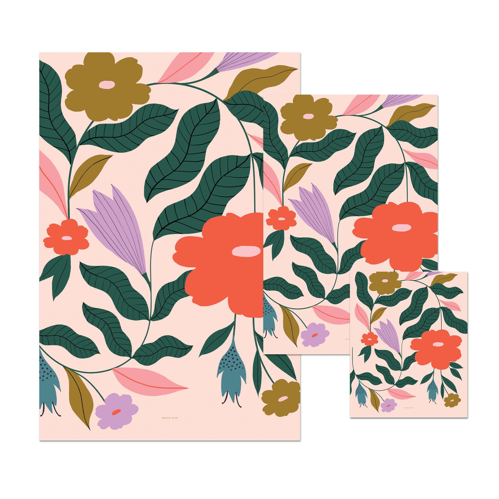 Flowers, by Susan Driscoll. An exclusive design for The Baltic Club, available in 3 sizes.