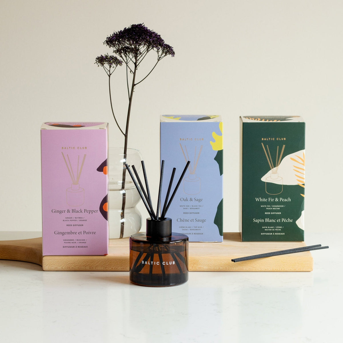 Reed Diffuser Oak & Sage – Woody Blend | Baltic Club – Montréal