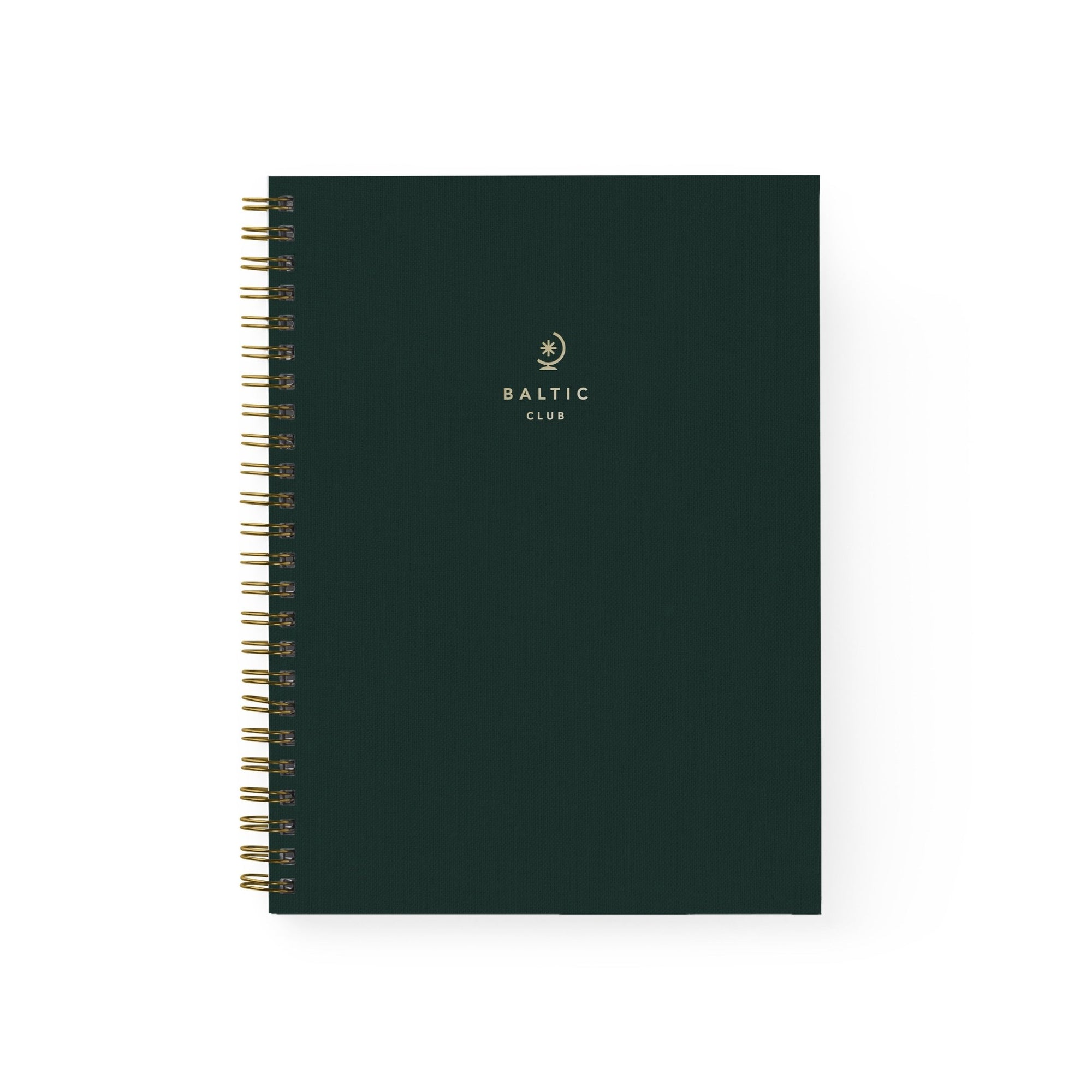 Phthalo Green Cloth Spiral Notebook - Baltic Club