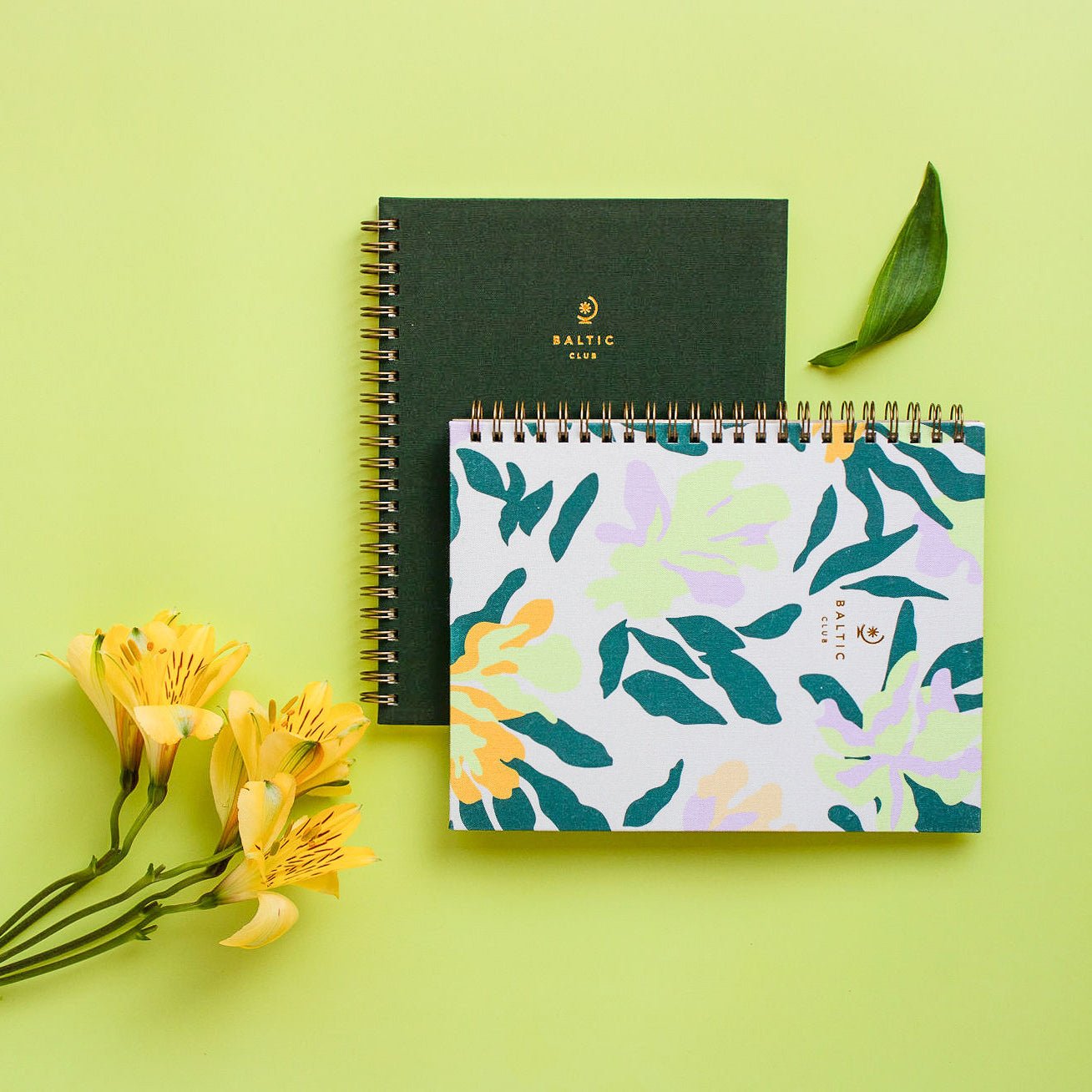 Phthalo Green Cloth Spiral Notebook - Baltic Club