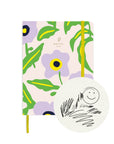 Carnet à dessins Sérénade avec couverture à motif floral aux tons pastel doux, élégant et accueillant.