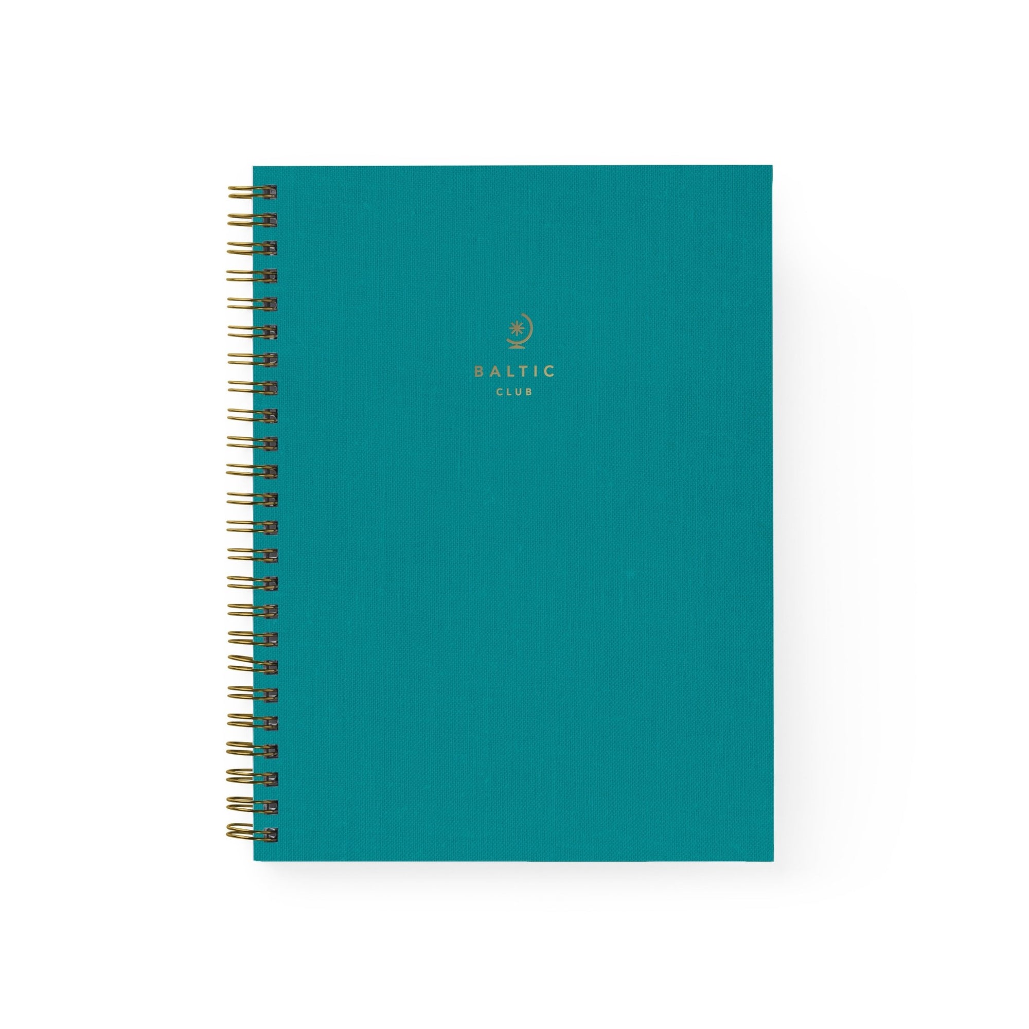 Teal Spiral Cloth Notebook - Baltic Club