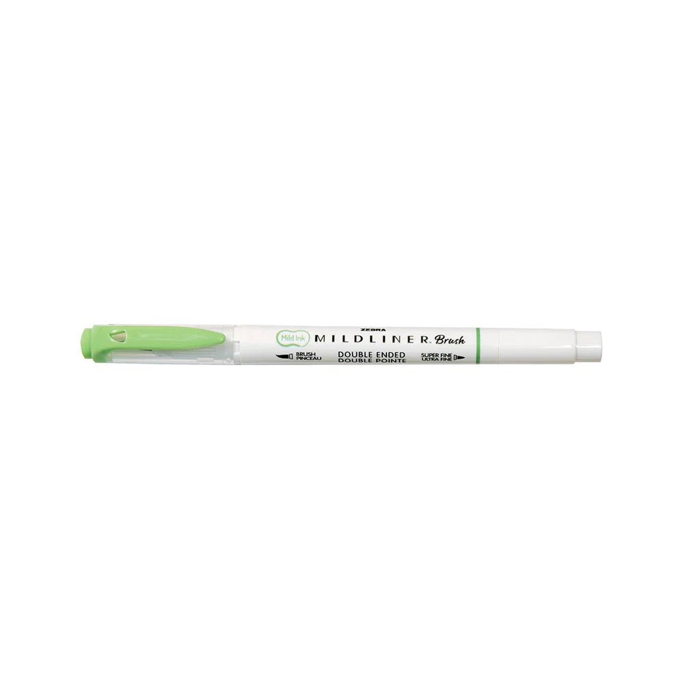 Zebra MildLiner Brush Pen - Green - Baltic Club