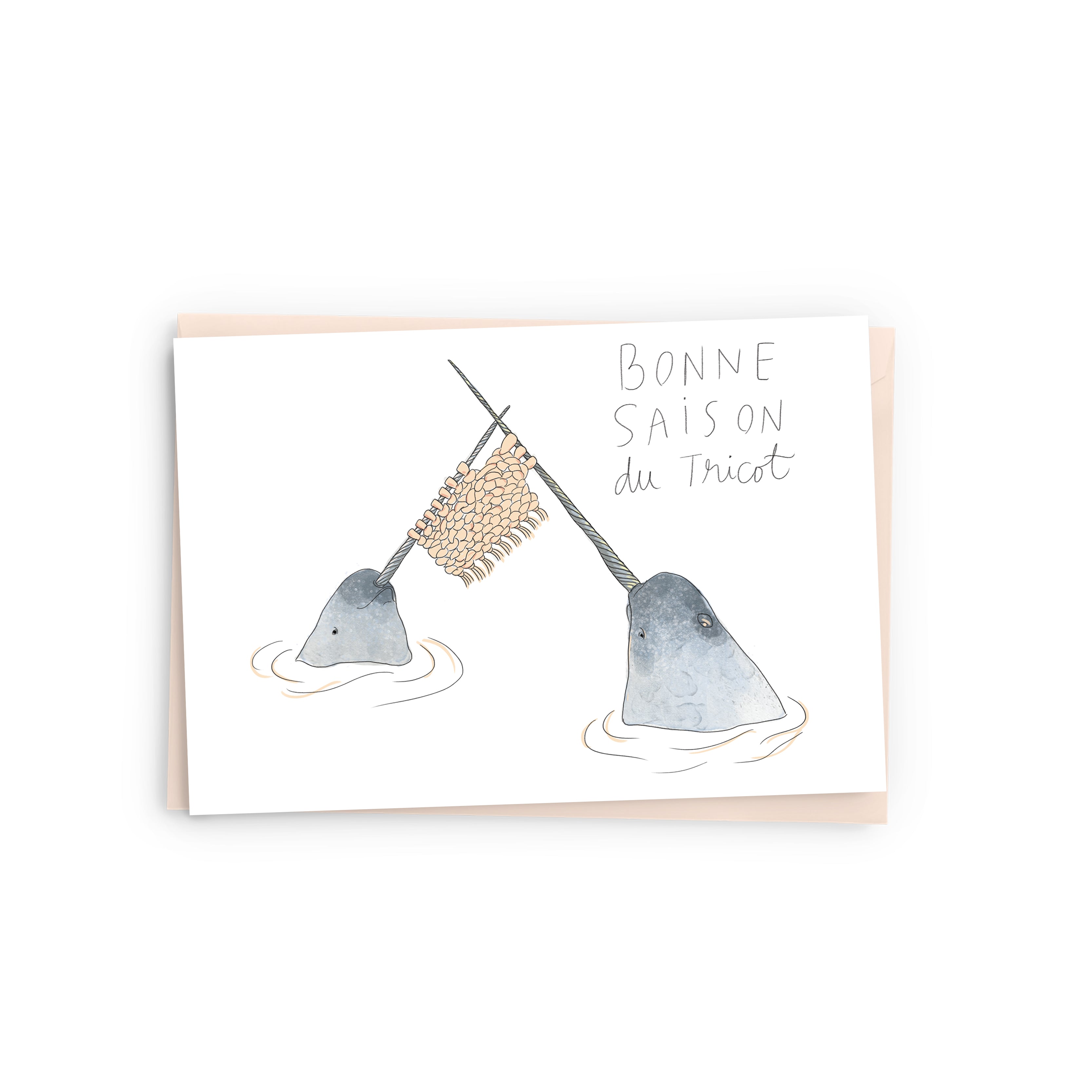 Knitting Narwhals Card