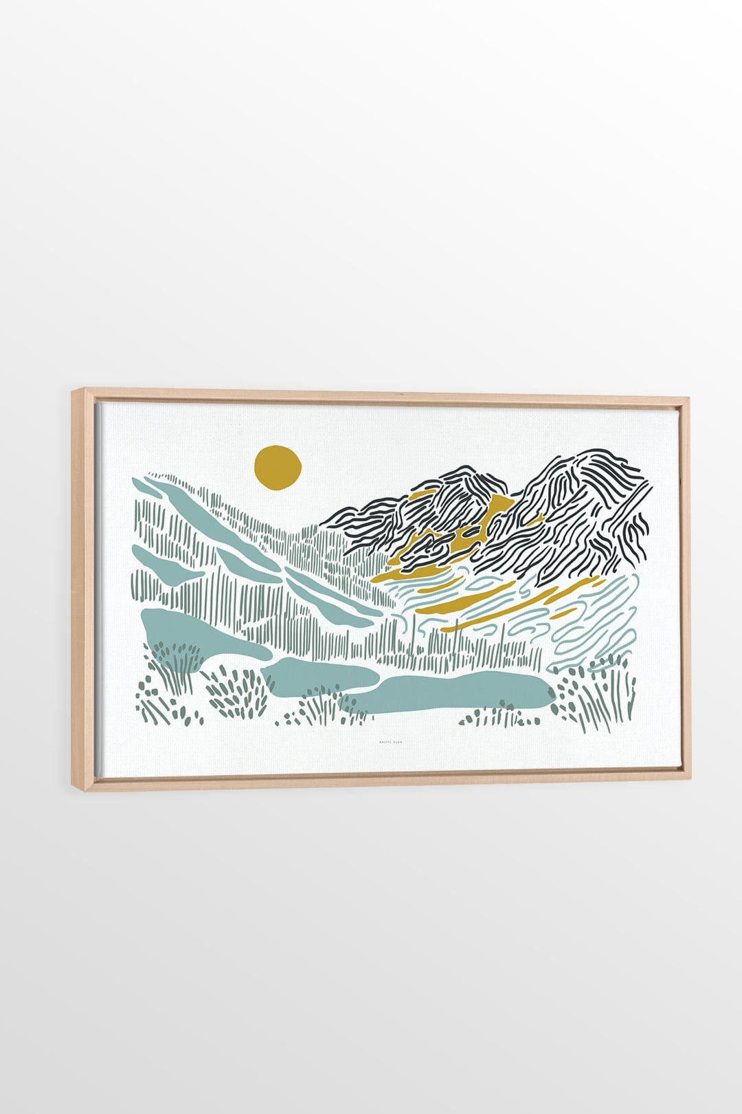 Cascades Mountain - Printed illustration on canvas