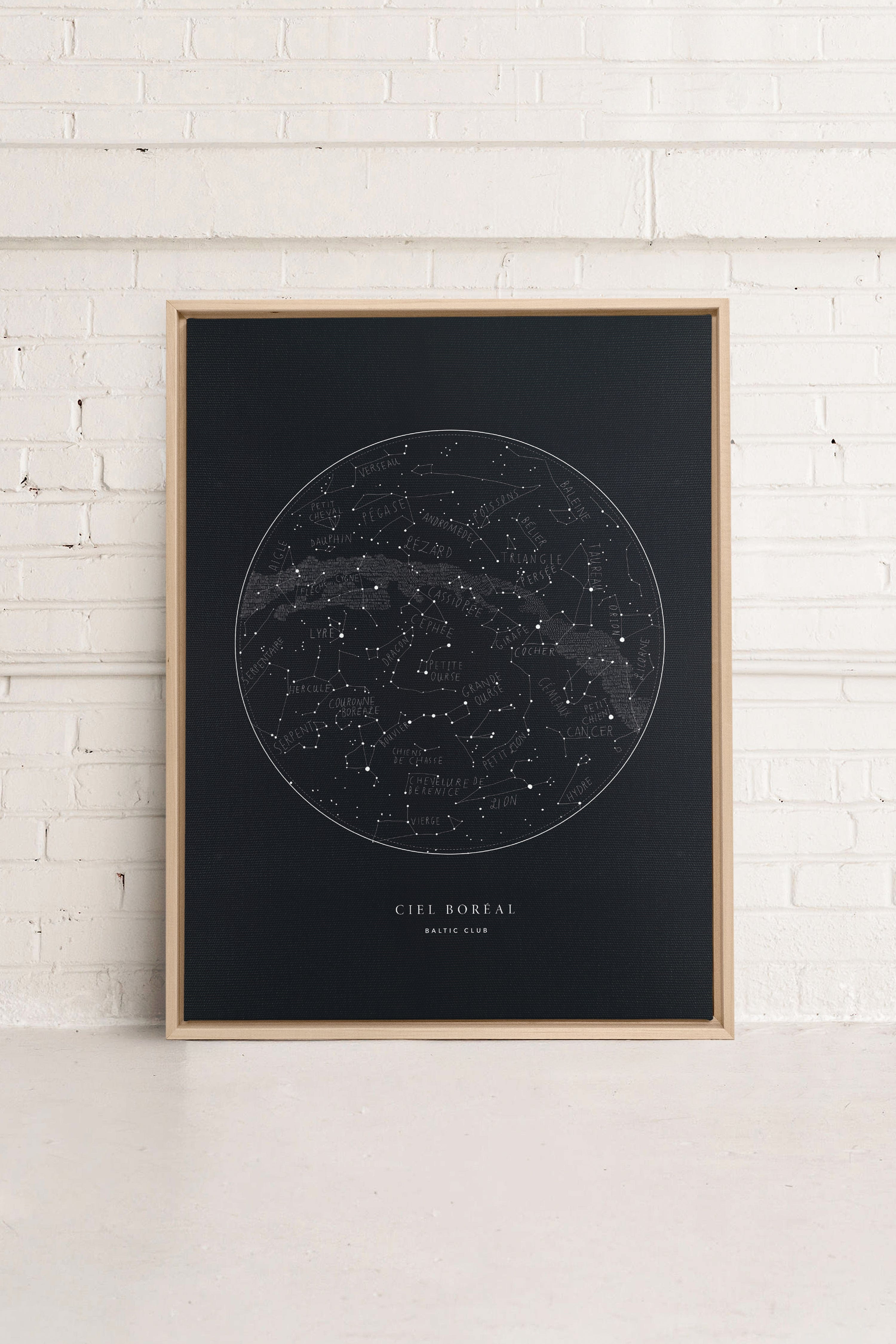 Sky Map - Printed illustration on canvas