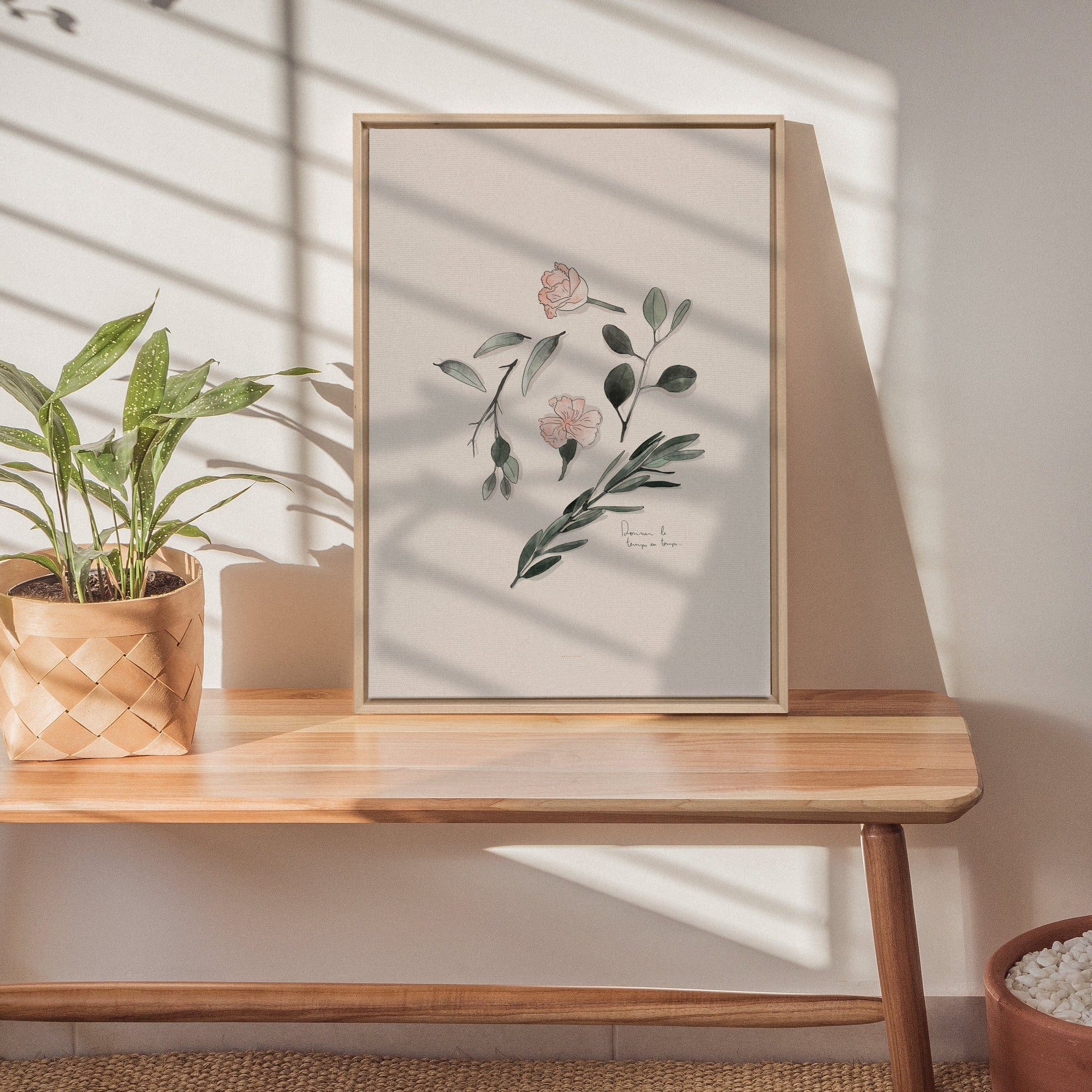 Vegetal Composition (Le temps) - Printed illustration on canvas