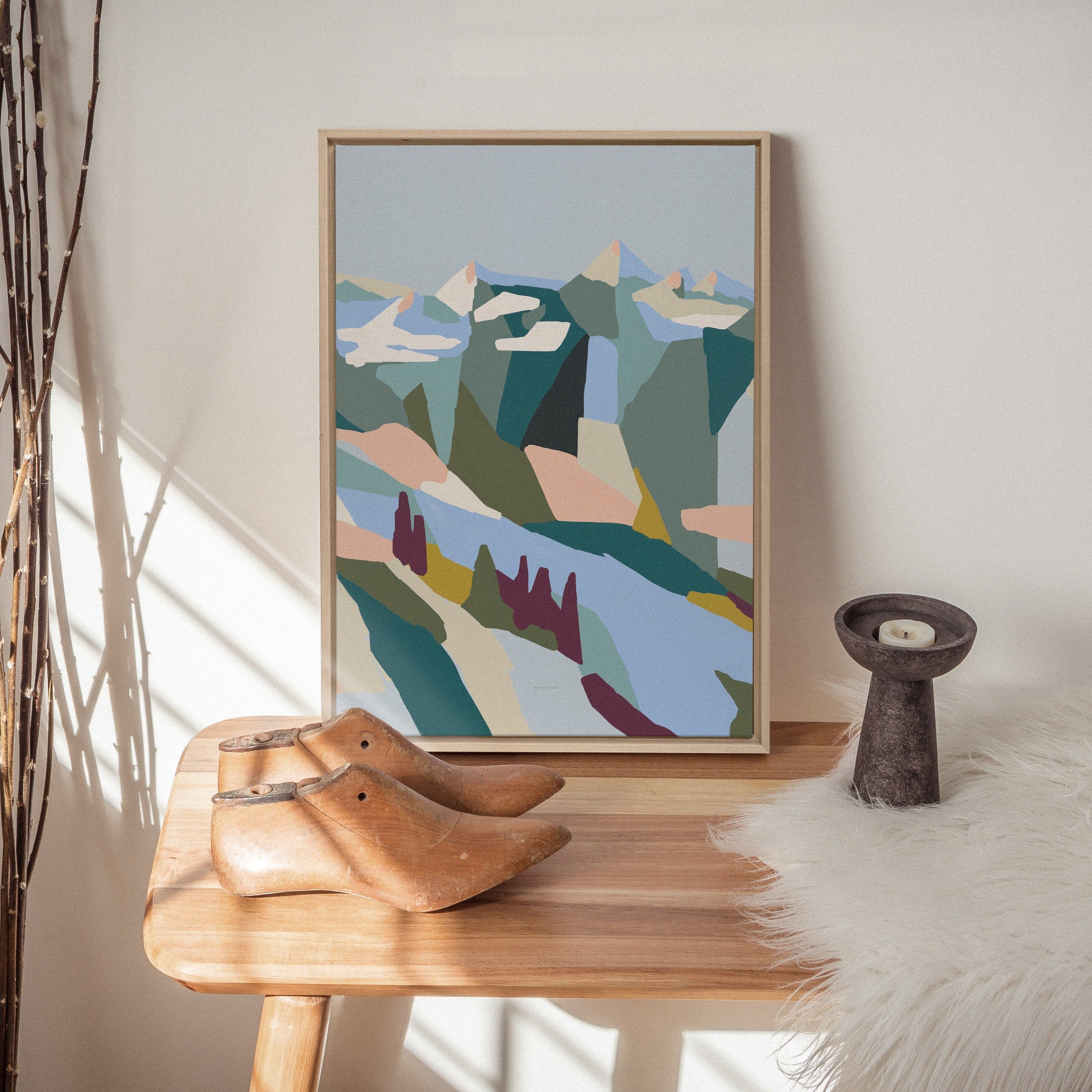 Pacific Slopes Art Print - Printed illustration on canvas