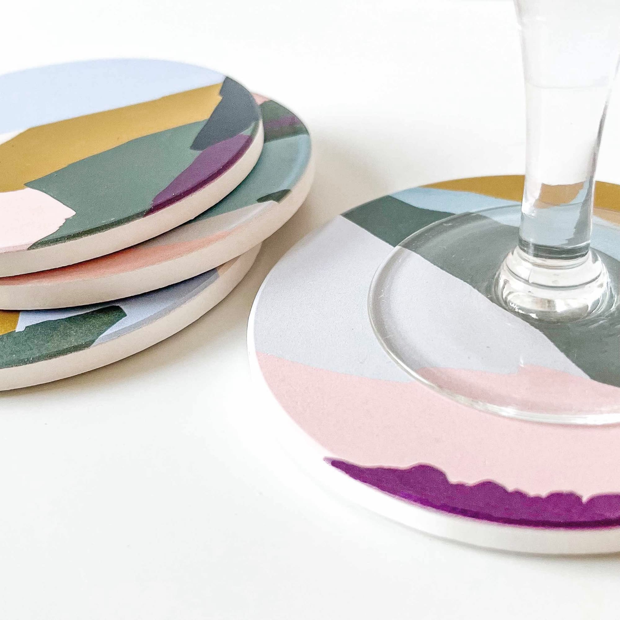 Absorbent Ceramic Coasters Set - Pacific Slopes | The Baltic Club
