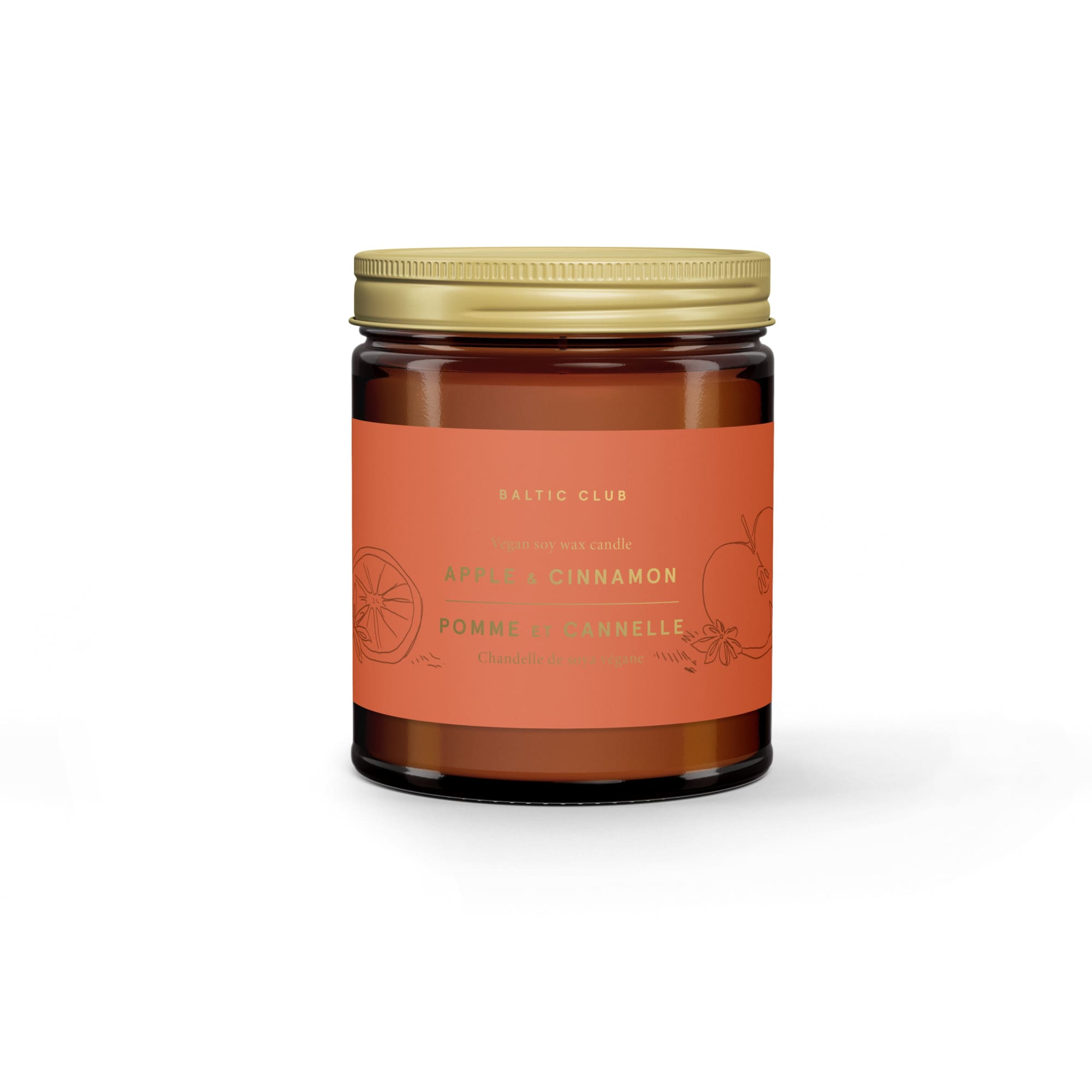Apple and Cinnamon Soy Candle - Baltic Club