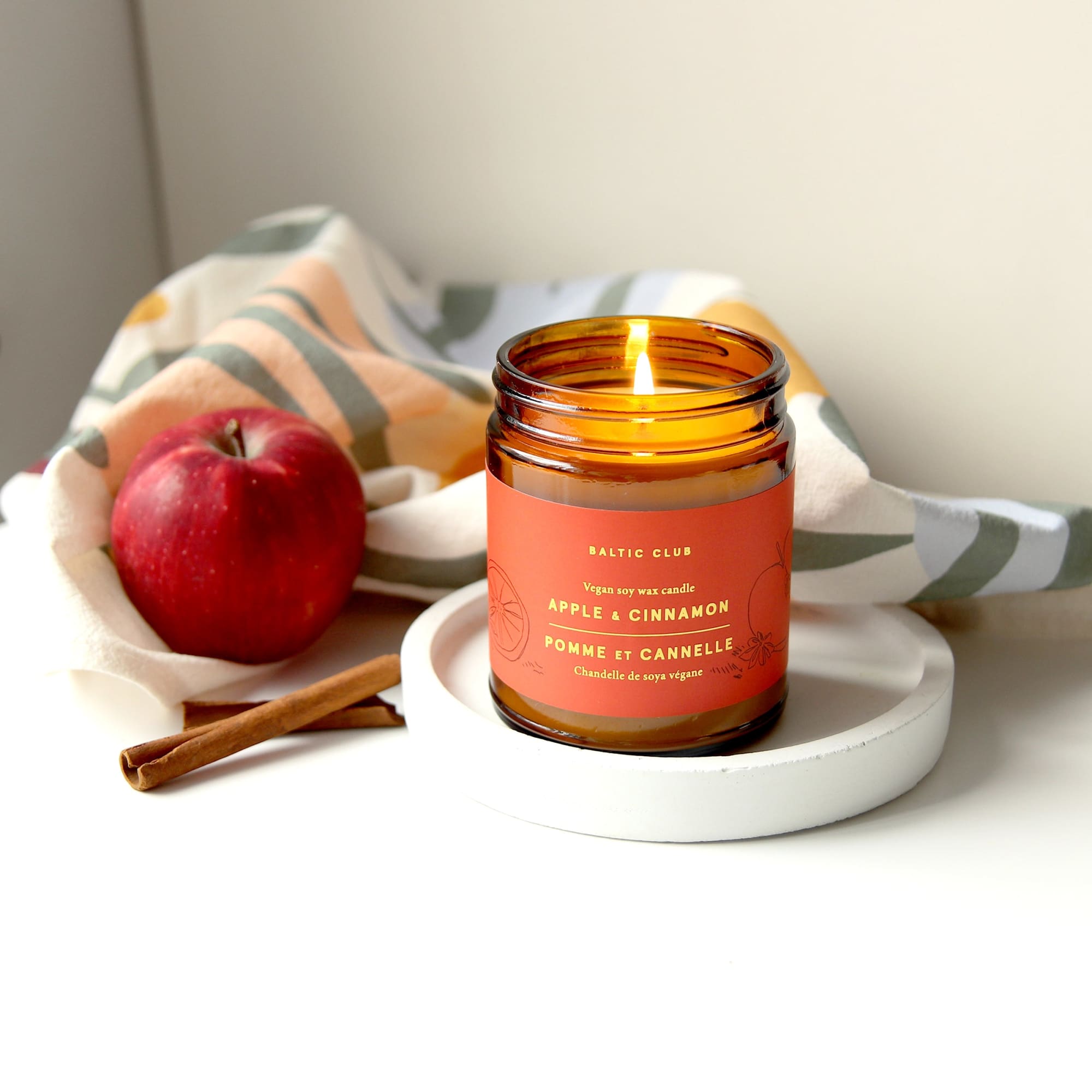 Apple and Cinnamon Soy Candle | The Baltic Club