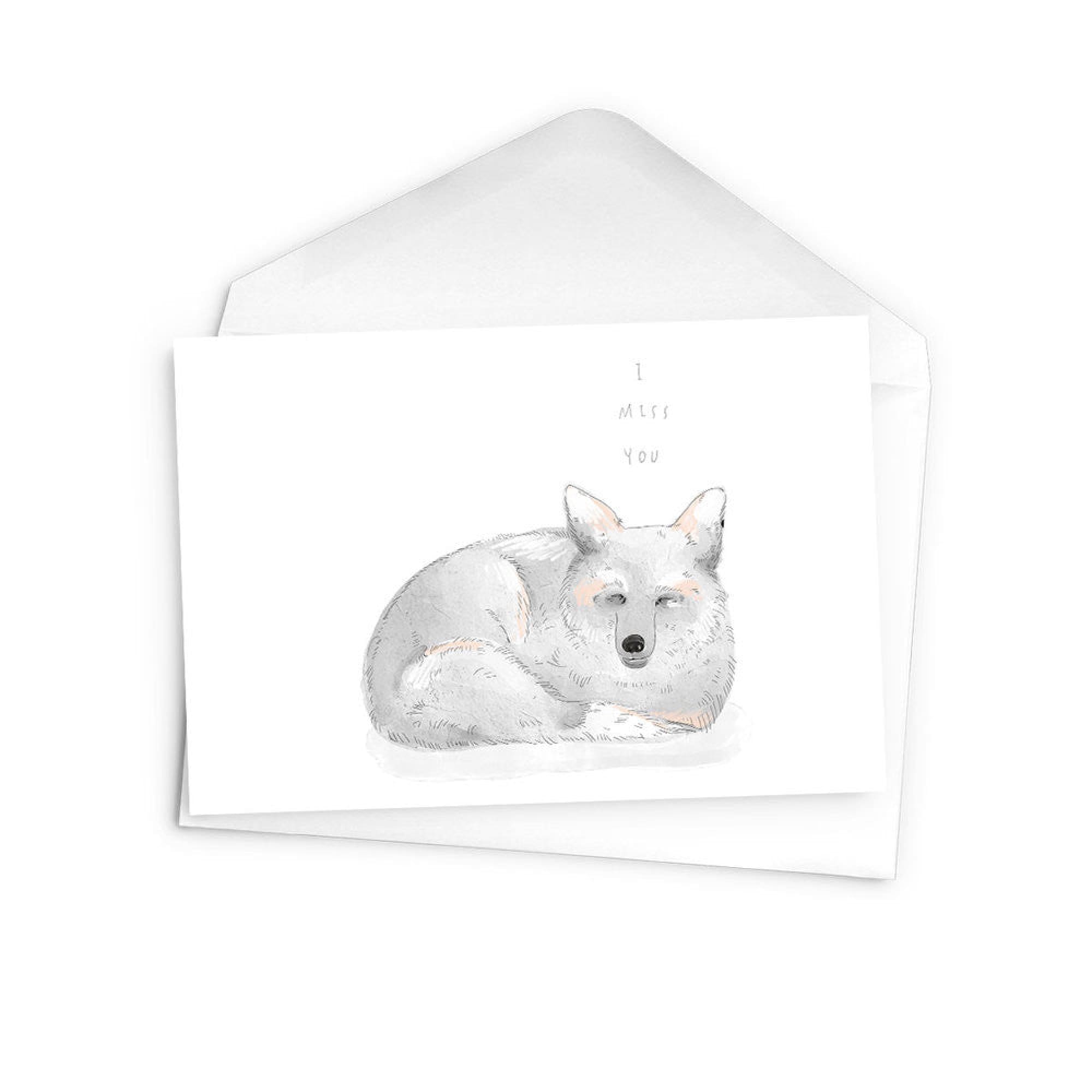 Arctic Fox Greeting Card by The Baltic Club