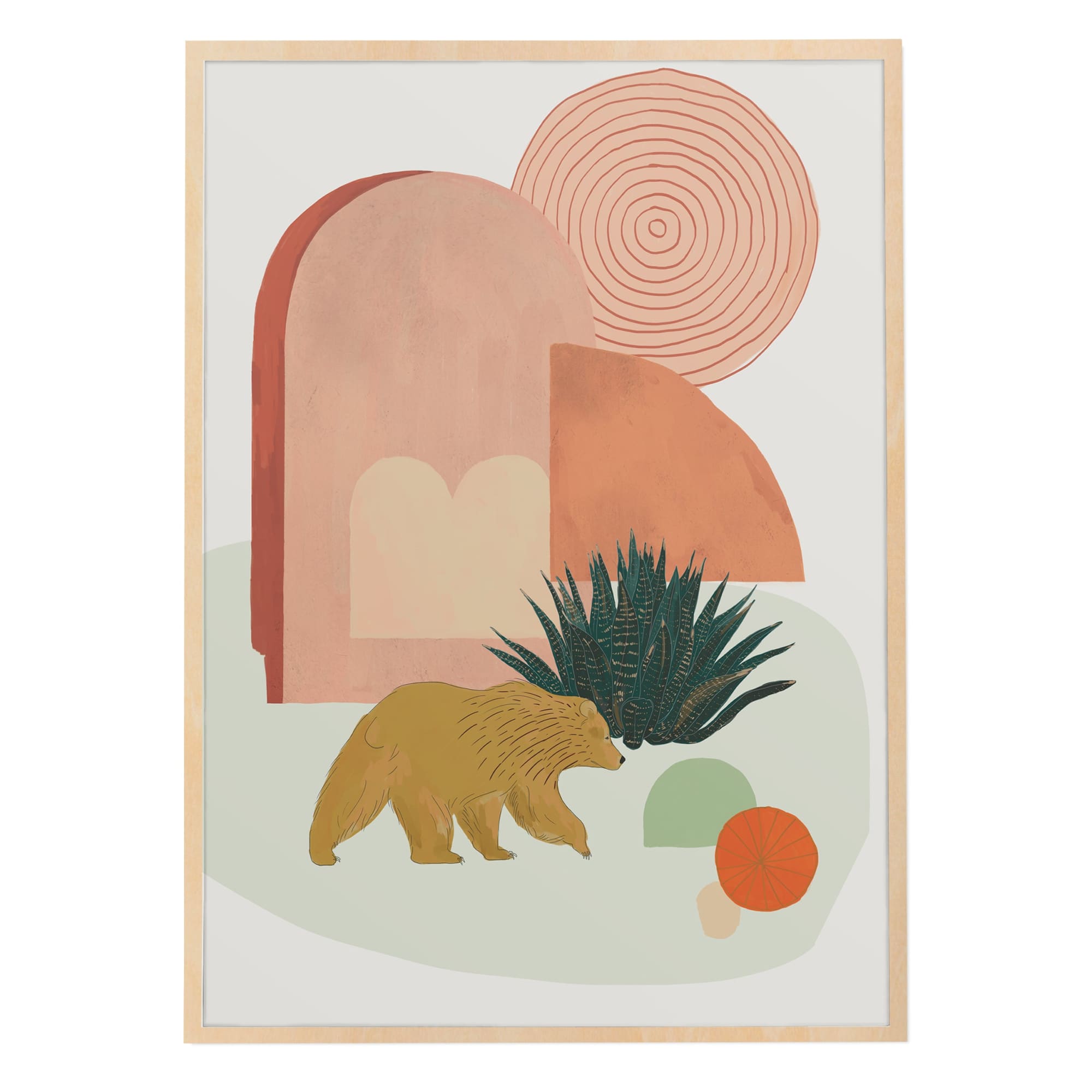 California Desert (Bear) Art Print - Baltic Club