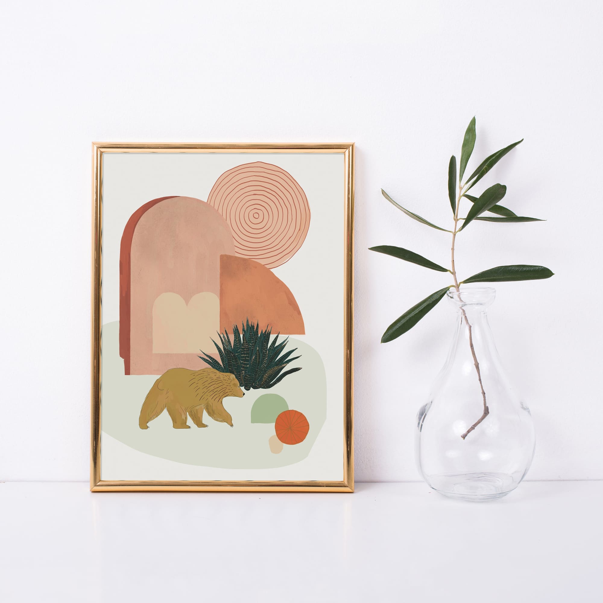 California Desert (Bear) Art Print - Baltic Club