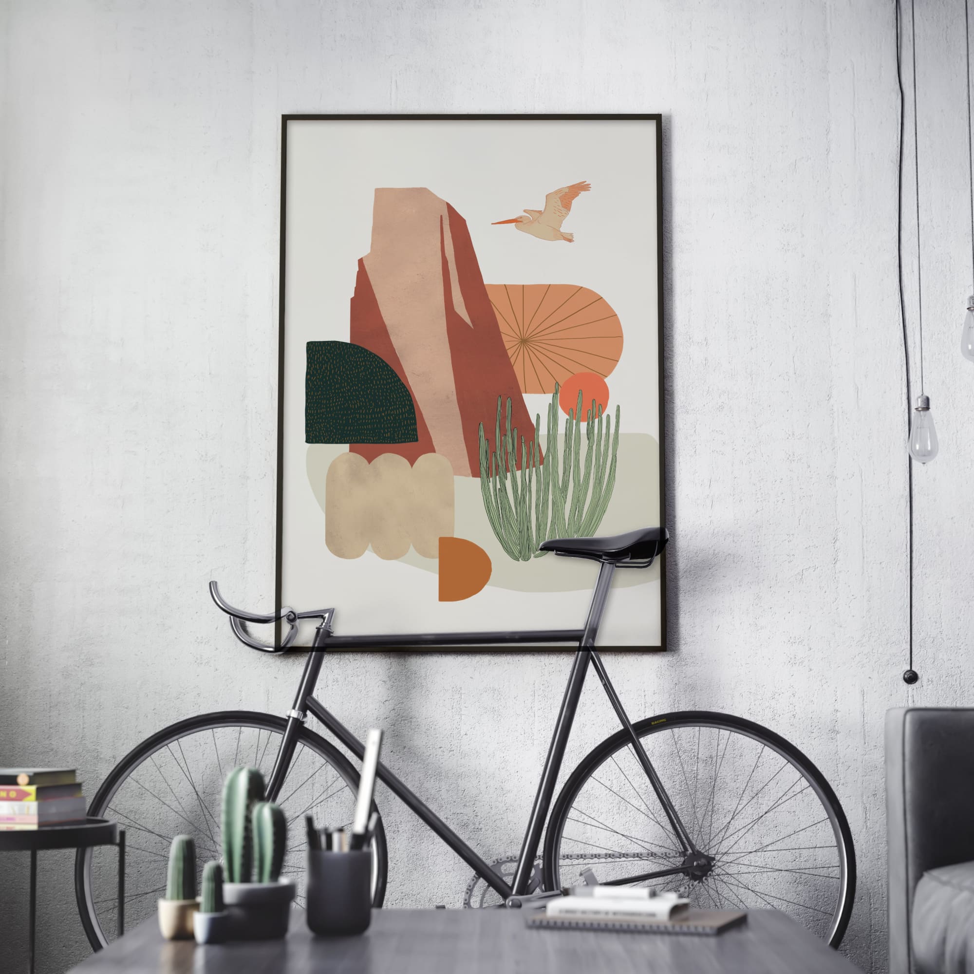 California Desert (Pelican) Art Print - Baltic Club