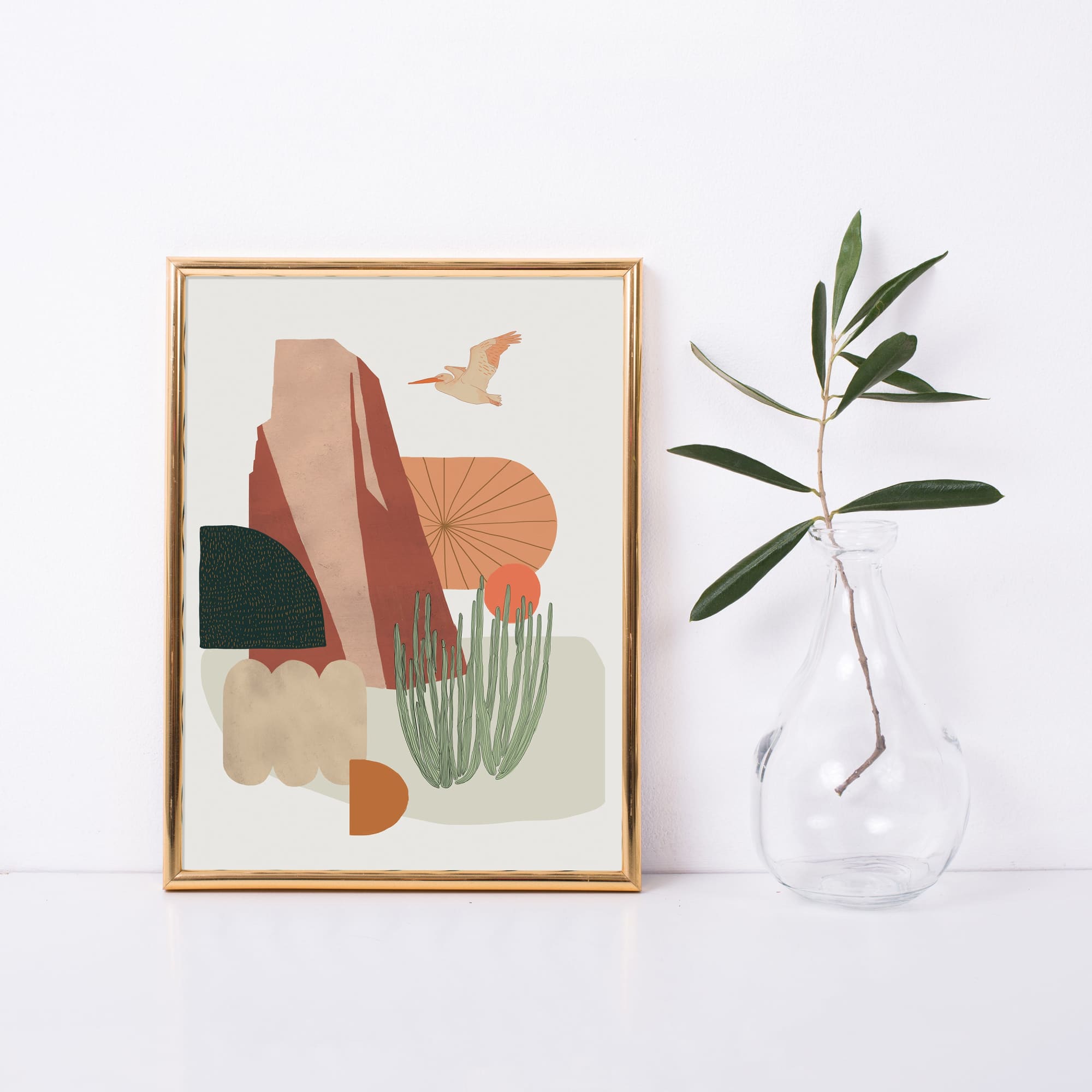 California Desert (Pelican) Art Print - Baltic Club
