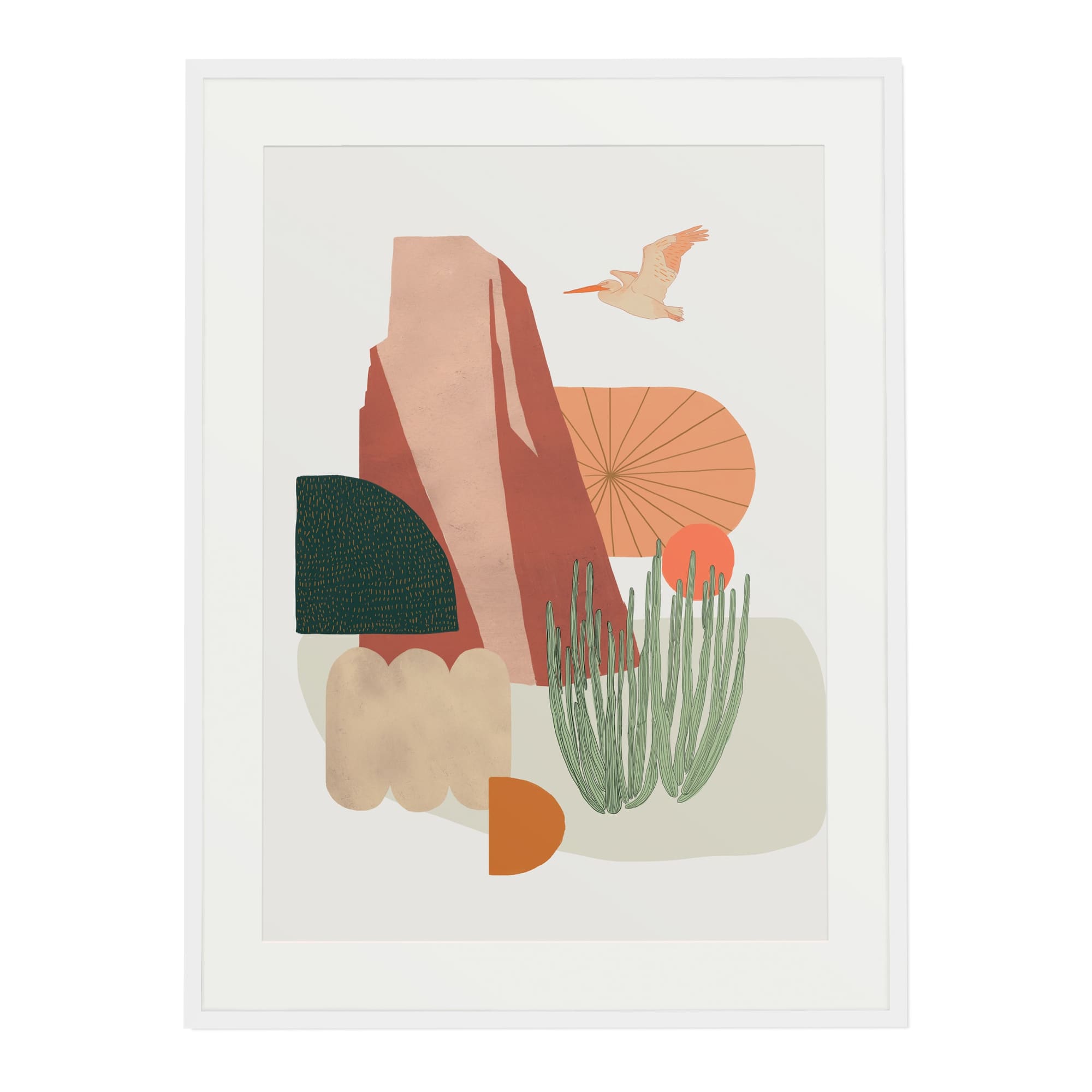 California Desert (Pelican) Art Print - Baltic Club