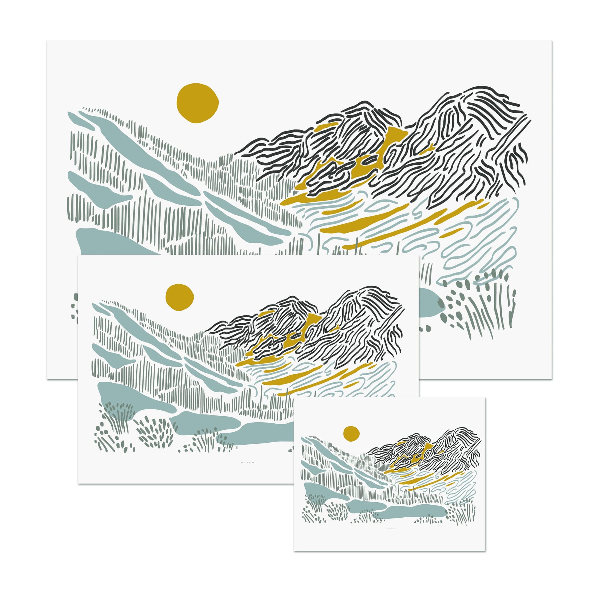 Cascades Mountain Art Print - Baltic Club