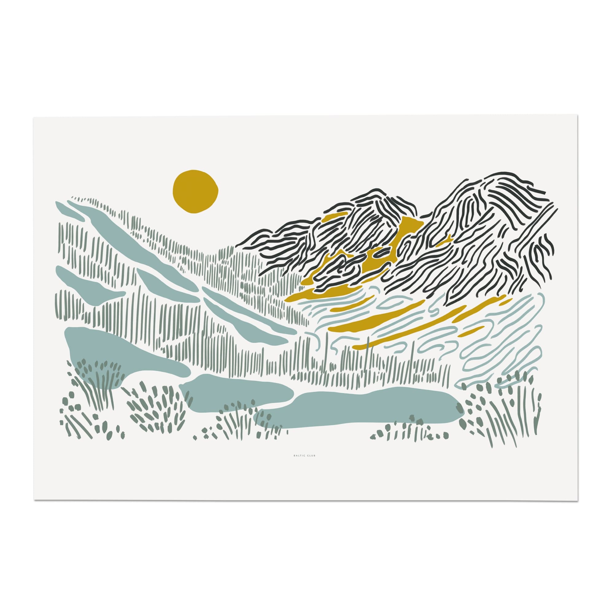 Cascades Mountain Art Print - Baltic Club