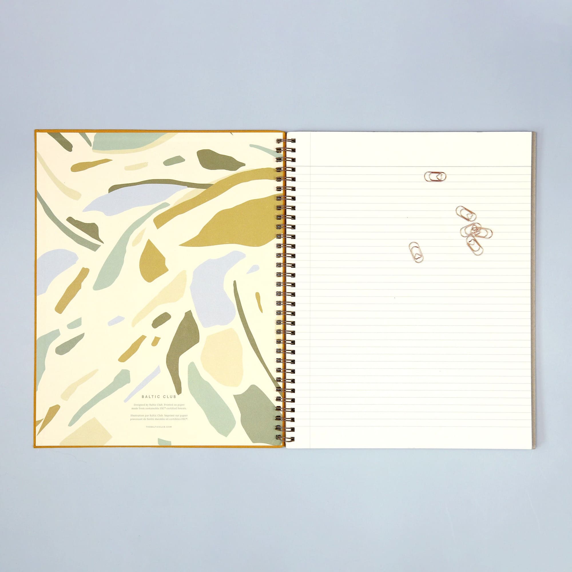 Curry Cloth Large Spiral Notebook | The Baltic Club