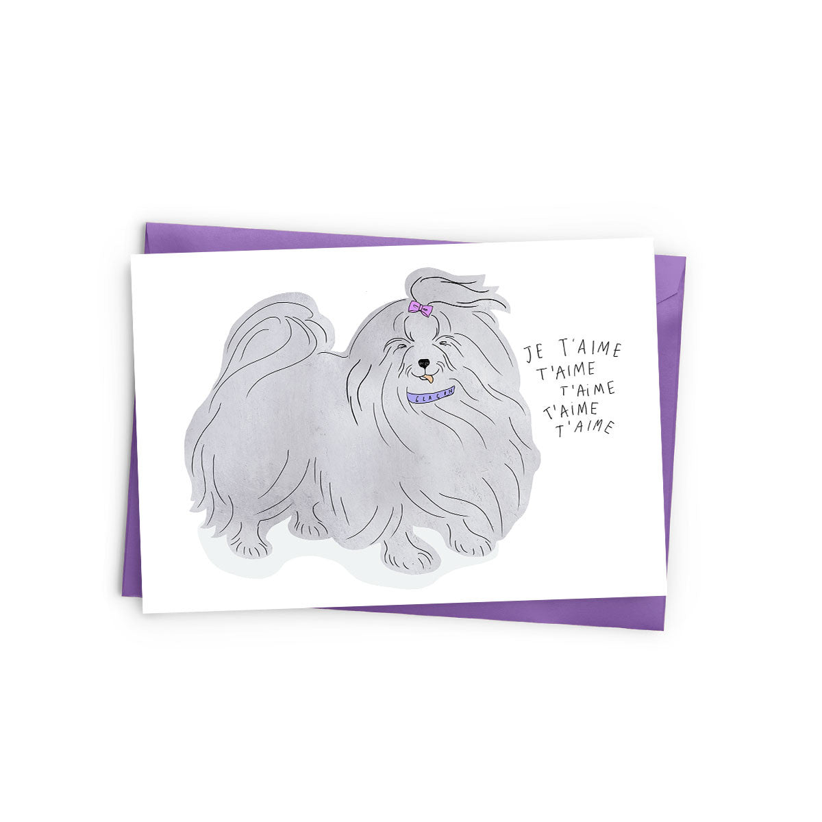 I Love You Cute Maltese Dog Card - Baltic Club