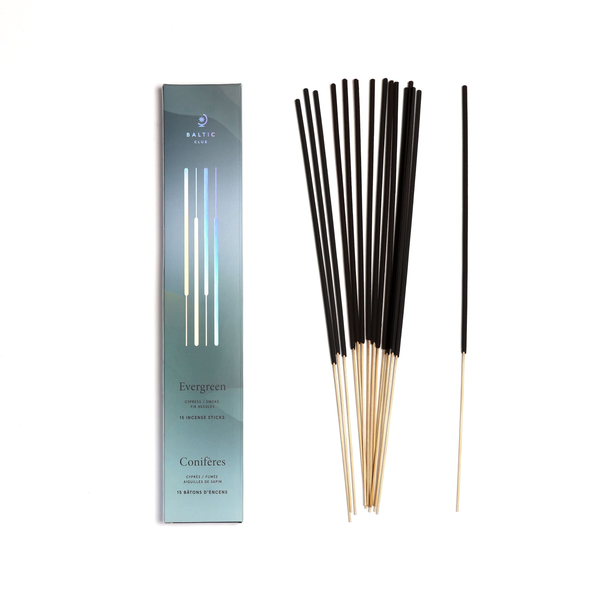 Evergreen Incense Sticks box of 15, seen from above